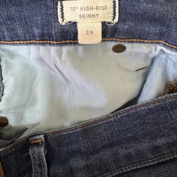 Madewell 10" High-Rise Skinny Jeans in Hayes Wash/Blue color Style F4684 - Picture 8 of 14